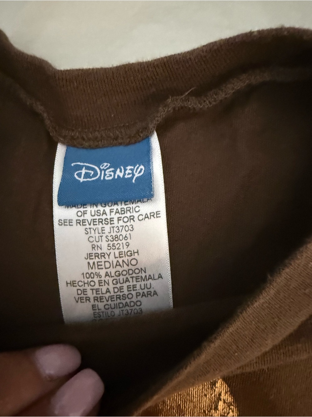 Disney Tee with Metallic Gold Mickey Mouse - Size - M - FITS LIKE XS-S - Picture 2 of 2